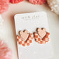 Light Pink Checkered Hearts